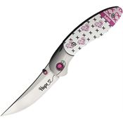 Brighten Blades 004 Hope Linerlock Knife Pink Handles