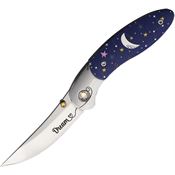 Brighten Blades 005 Dream Linerlock Knife Moon/Stars Handles