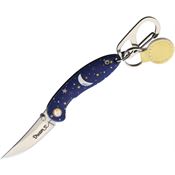 Brighten Blades 017 Dream Keychain Framelock Knife Moon/Stars Artwork Handles