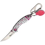 Brighten Blades 016 Hope Keychain Framelock Knife Hope Breast Cancer Awareness Handles