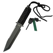 China Made 211551 Military Survival Black Tanto Fixed Blade Knife Black Handles