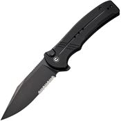 Civivi 20038E1 Cogent Button Lock Black Stonewash Knife Black Handles