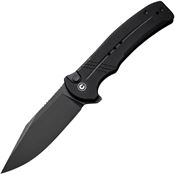 Civivi 20038D1 Cogent Button Lock Black Stonewash Knife Black Handles