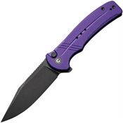 Civivi 20038D2 Cogent Button Lock Black Stonewash Knife Purple Handles