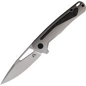 CMB Made Knives 04G Spear Framelock Knife Gray/Carbon Fiber Handles