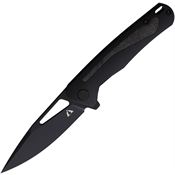 CMB Made Knives 04B Spear Framelock Knife Black/Carbon Fiber Handles