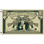 Flags 46475 Guns Freedom Dollar Flag