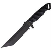 Halfbreed  MIK05 Medium Infantry Black Teflon Fixed Blade Knife Black Handles