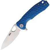 Honey Badger  1311 Small Leaf Linerlock Knife Blue Handles