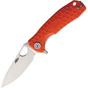 Honey Badger  1313 Small Leaf Linerlock Knife Orange Handles