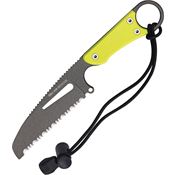 HPA 3 SMJ Air Water Rescue Serrated Fixed Blade Knife Yellow Handles