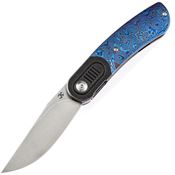 Kansept  2025A4 Reverie Stonewashed Framelock Knife Black/Timascus Handles