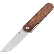 Kansept  2020T1 Foosa Stonewash Knife Brown Handles