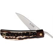 Kotoh  422514 KOT422514 Satin Folding Knife Stag Handles