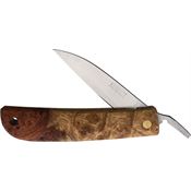 Kotoh  12058 VG-10 Burl Satin Folding Knife Brown Handles