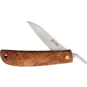 Kotoh  422460 Burma Padouk Satin Folding Knife Brown Handles