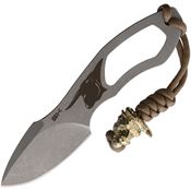 N.C. Custom SPK001 Bull Stonewash Fixed Blade Knife Skeletonized Handles