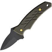 Ontario 8743M Nona Micarta Gray Fixed Blade Knife Green Handles