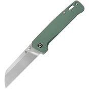QSP Knife 130X Penguin Linerlock Knife Green Handles