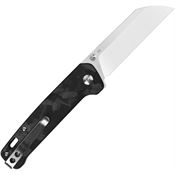 QSP Knife 130T Penguin Linerlock Knife Black/Carbon Fiber Handles