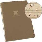 Rite in the Rain 971TLG Large Stapled Notebook Tan