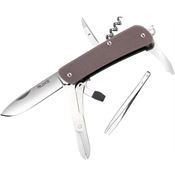 RUIKE M31N M31 Medium Satin Folding Knife Brown Handles