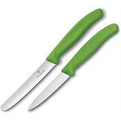 Victorinox 67836L114X3 Steak/Paring Set Green