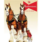 Tin Signs 1631 Budweiser Clydesdale Team