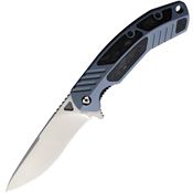 V NIVES 16TICFPBL Tectonic Linerlock Knife Carbon Fiber Blue Handles