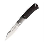 Viper 5992FCR Hug Folder Satin Fiber Fixed Blade Knife Black and Red Carbon Handles