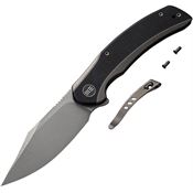 We 19022F1 Snick Framelock Knife Gray/Black Handles