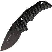 Willumsen Copenhagen RE21NOL Red E Axis Lock Stonewash Folding Knife Black/Gray Handles