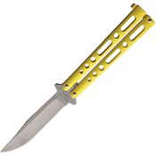 Bear & Son 117YSW BC117YSW Butterfly Stonewash Knife Yellow Handles