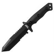 Halfbreed Blades MIK02 Medium Infantry Black Tanto Fixed Blade Knife Black Handles