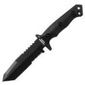 Halfbreed Blades MIK02 Medium Infantry Black Tanto Fixed Blade Knife Black Handles