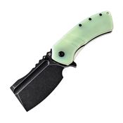 Kansept 1030A3 XL Korvid Black Linerlock Knife Jade Handles