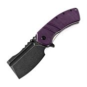 Kansept 1030A4 XL Korvid Black Linerlock Knife Purple Handles