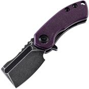 Kansept 3030A3 Mini Korvid Black Linerlock Knife Purple Handles