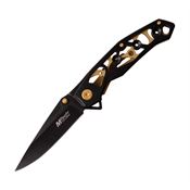 Mtech 1176BK Linerlock Knife Black/Gold Handles