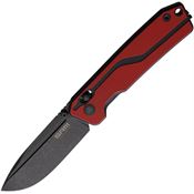 SRM 7228LGV 7228L-GV Black Folding Knife Black/Red Handles