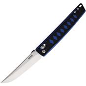 SRM 9215 9215 Ambi Lock Satin Folding Knife Black/Blue Handles