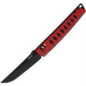 SRM 9215GV 9215-GV Ambi Lock Black Folding Knife Black/Red Handles