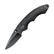 ABKT Tac 005B Hornet Black Linerlock Knife Black Handles