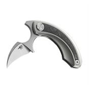 Bestech  T2103M Strelit Framelock Knife Gray/Carbon Fiber Handles