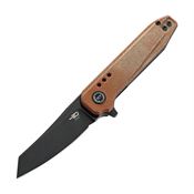 Bestech  G40F Syntax Black Stonewashed Linerlock Knife Natural Handles