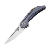 Bestech  T2201B Vigil Framelock Knife Blue Handles