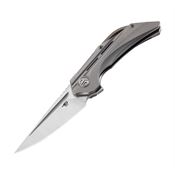 Bestech  T2201A Vigil Framelock Knife Gray Handles