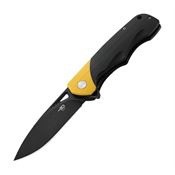 Bestech  G47B Airstream Black Stonewash Linerlock Knife Black/Yellow G10 Handles