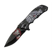 China Made 300548WH Linerlock Knife White Wolf