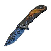 China Made 300549GD Dragon Flame Assist Open Linerlock Knife